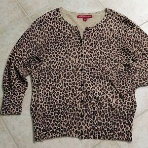 Leopard Print Cardigan Sweater